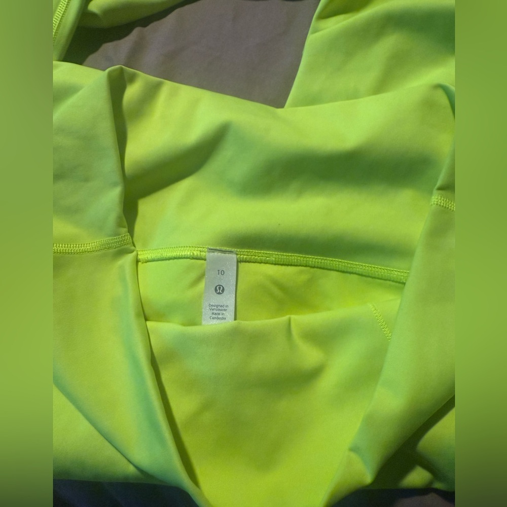 Lululemon Neon Yellow Athletic tights size 10